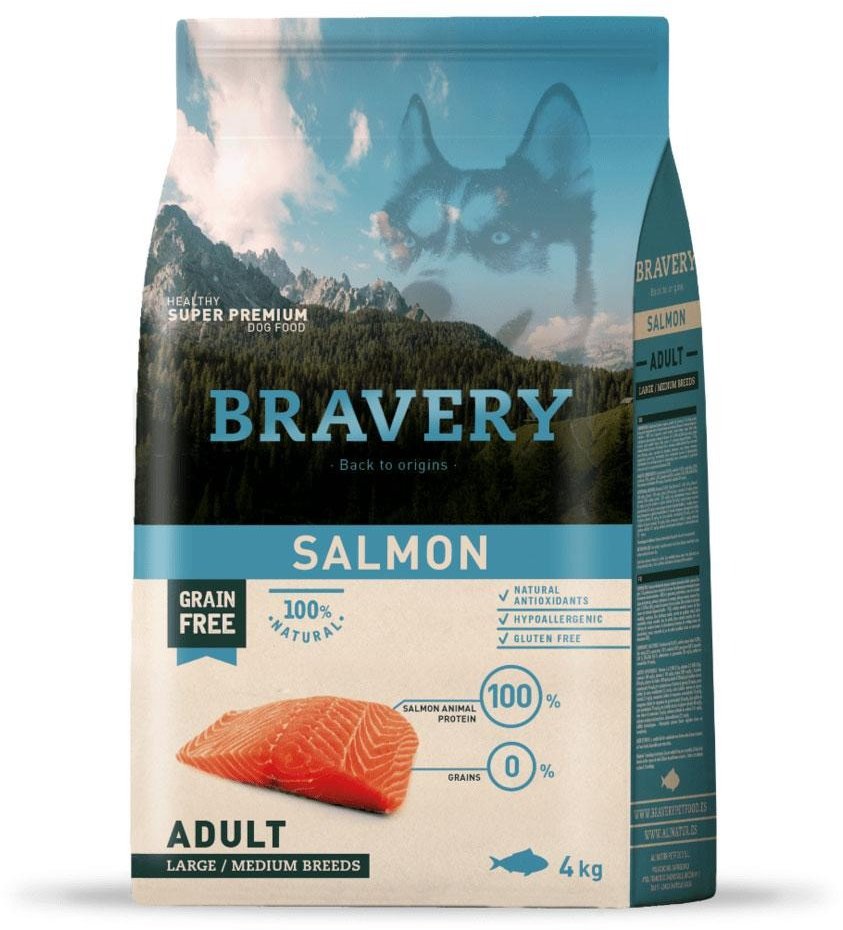 Акція на Сухой корм Bravery Salmon Large/Medium Adult для взрослых собак средних и крупных пород с лососем 4 кг (6657 Br Salm Adul L_ 4KG) від Stylus