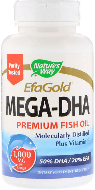 Акція на Nature's Way, EfaGold, Mega-DHA, 1000 mg, 60 Softgels (NWY-15682) від Stylus