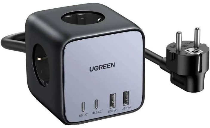 Акція на Ugreen Wall Charger 2хUSB-C+2xUSB CD268 65W DigiNest Cube Black (60113) від Stylus