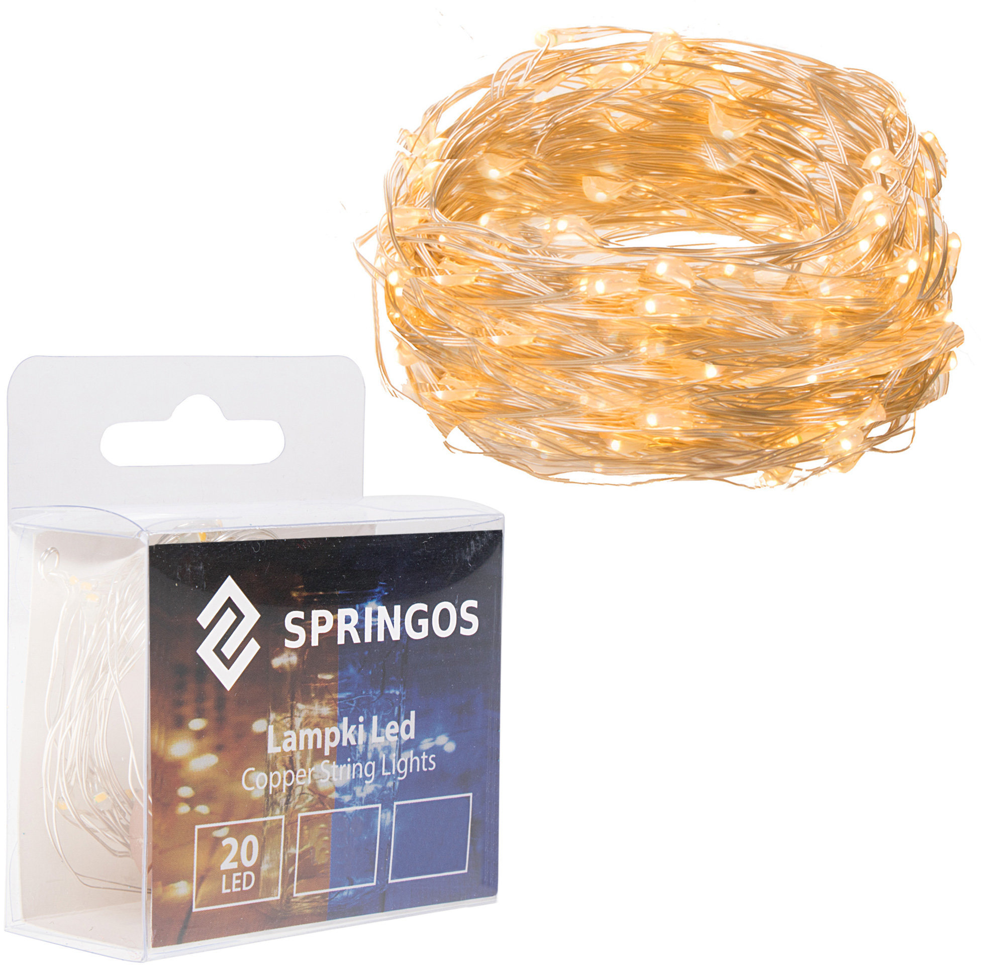 

Гирлянда на батарейках Springos 1.9 м 20 Led CL0005 Warm White