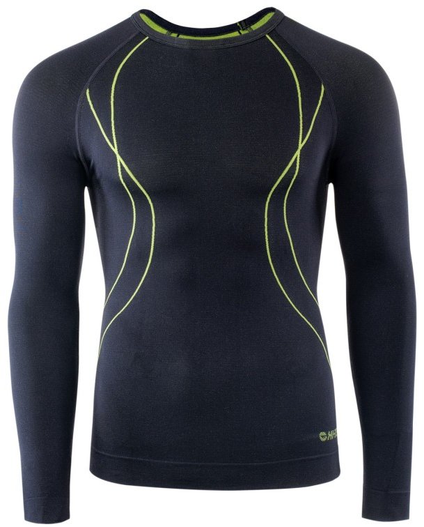 

Термолонгслив Hi-Tec Ikar Top (IKAR TOP-BLACK/LIME PUNCH) 50-52 (XL) чорний