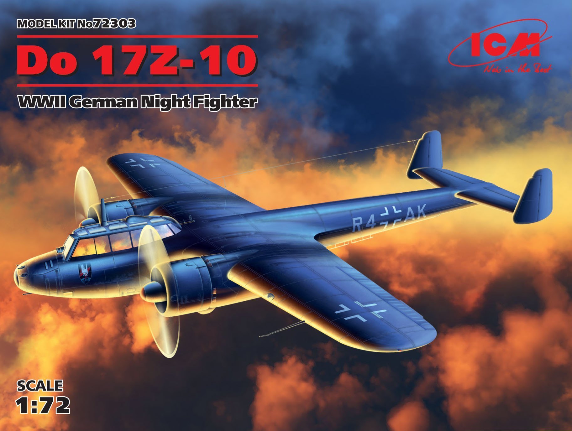 

Немецкий ночной истребитель Dornier Do 17Z-10, Wwii German night fighter (ICM72303)