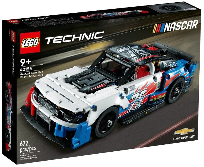 Акція на Конструктор Lego Technic Nascar Next Gen Шевроле Camaro ZL1 672 деталі (42153) від Y.UA