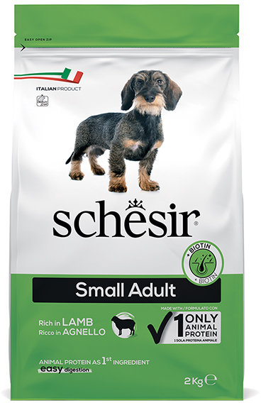 Акція на Сухий корм монопротеїновий Schesir Dog Small Adult Lamb для собак малих порід 2 кг (ШСВМЯ2) від Y.UA