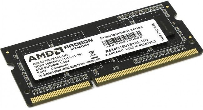 

Team DDR3 4Gb 1600MHz SO-DIMM (TED34G1600C11-S01)