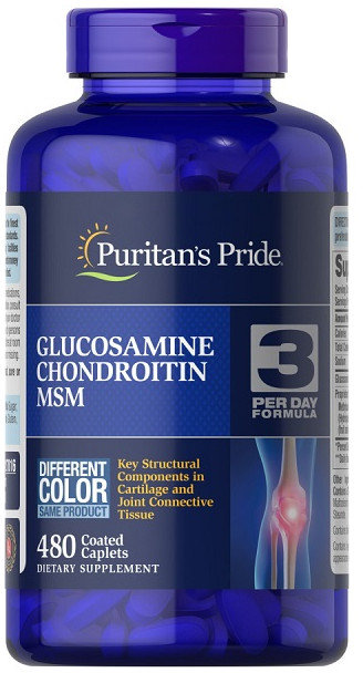 

Puritan's Pride Double Strength Glucosamine, Chondroitin & Msm 480 caps