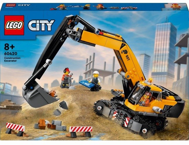 

​Конструктор Lego City Желтый строительный экскаватор 633 детали (60420)