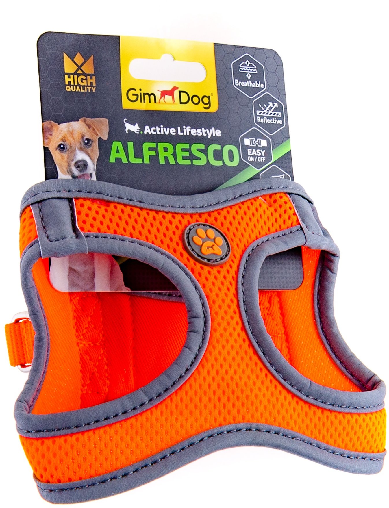 

Шлея для собак GimDog Alfresco неопрен Xs 34-36 см помаранчева (8009632059884)