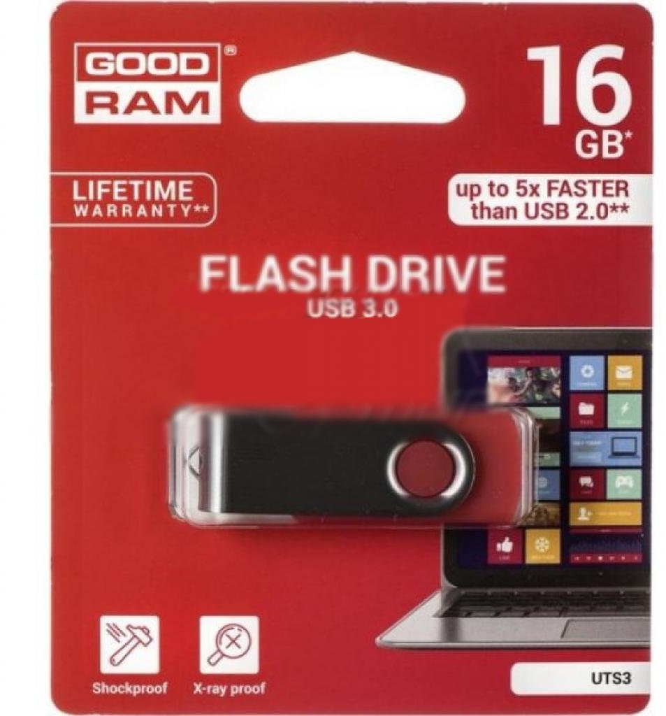 

Goodram 16GB UTS3 Twister Usb 3.0 Red (UTS3-0160R0R11)