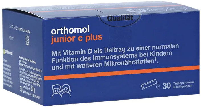 

Orthomol Junior C Plus Ортомол Джуніор 30 днів (лінгвальний порошок)