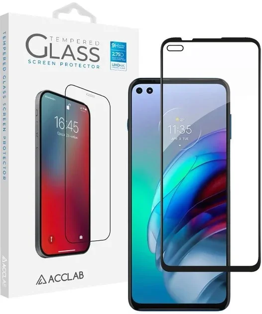 

Acclab Tempered Glass Full Glue Black for Motorola Moto G100