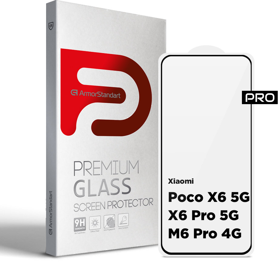 

ArmorStandart Tempered Glass Pro Black для Xiaomi Poco X6 5G / X6 Pro 5G / M6 Pro 4G (ARM73500)