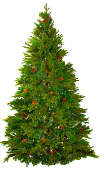 Акція на Рождественская сосна с шишками высота 210 см диаметр 110 см (675-012) від Stylus