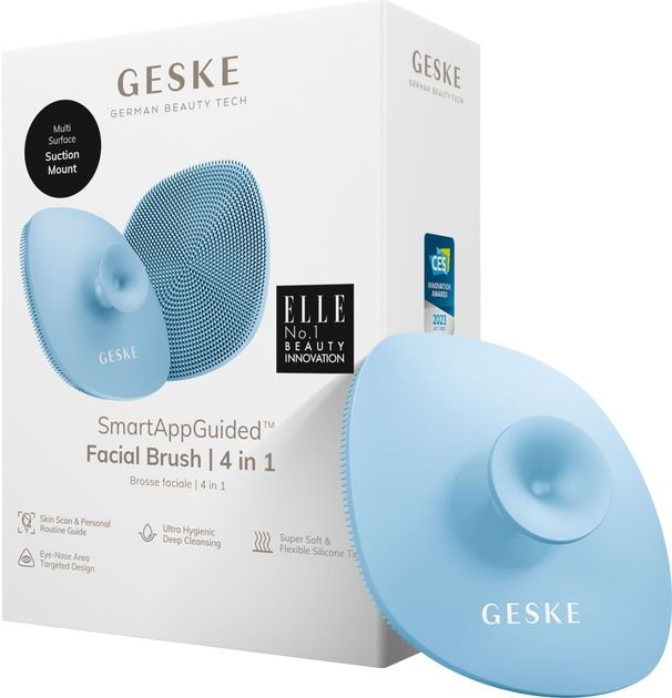 Акція на Щетка для лица Geske Facial Brush 4 в 1 Aquamarine (GK000038AQ01) від Stylus