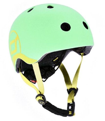 Акция на Шлем защитный детский Scoot&Ride киви, с фонариком, 51-55см (S/M) (SR-190605-KIWI) от Stylus