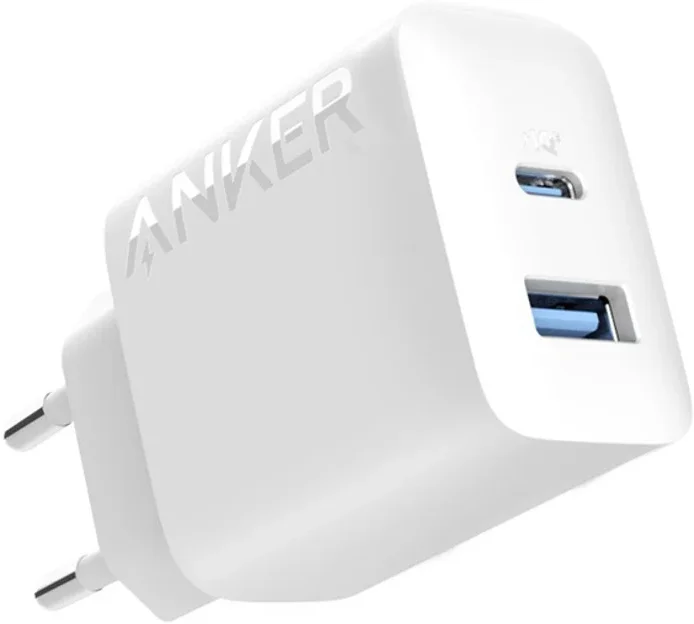 Акція на Anker Wall Charger PowerPort USB-C+USB 20W White (A2348G21) від Stylus