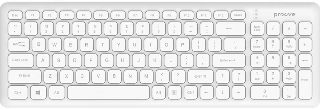 Акція на Proove Classic Code Wireless Keyboard White (KBCD00003002) від Stylus