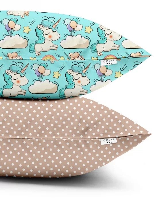 

Набор наволочек Cosas Set Pillow Unicorn Mint Dots Beige 60х40 см (4822052025093)