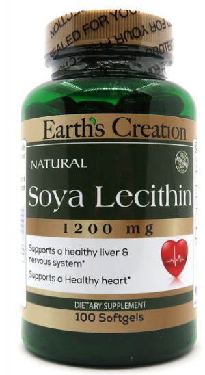 

Earth's Creation Soya Lecithin Лецитин 1200 мг 100 капсул