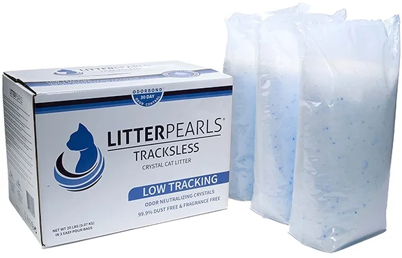 Акція на Наповнювач туалетів для кішок Litter Pearls TrackLess кварцовий 9.07 кг (18.9 л) (633843300220) від Y.UA
