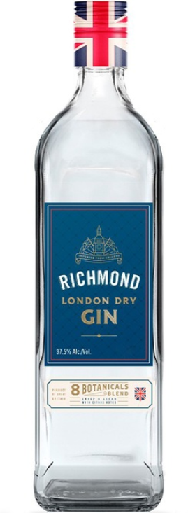 

Джин Richmond London Dry Gin 37.5% 1 л (WHS5010296004144)