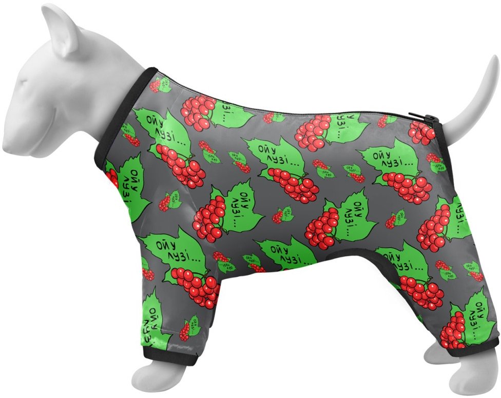 Акція на Дождевик для собак Waudog Clothes рисунок Калина M45, В 55-60 см, С 37-40 см (5345-0228) від Stylus