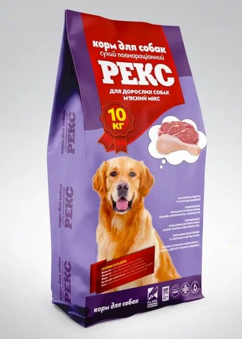 Акція на Сухой корм Рекс Мясной микс для собак 10 кг від Stylus