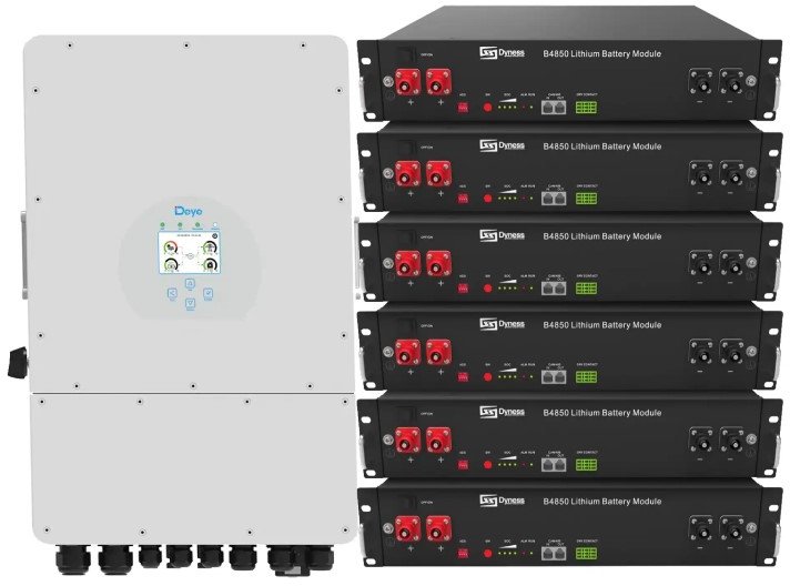 

Система хранения энергии Solarverse 12kW-DEYE 14.4kWh-Dyness 6BAT LiFePO4 6000 циклов (SVR24-3DE12K1-LDY14.4K1-0)