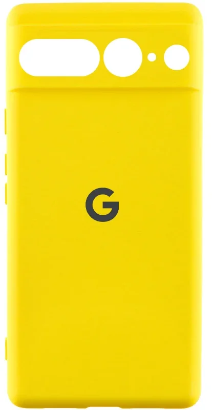 

Lakshmi Premium Silicone Case з Logo Full Camera Yellow for Google Pixel 7 Pro