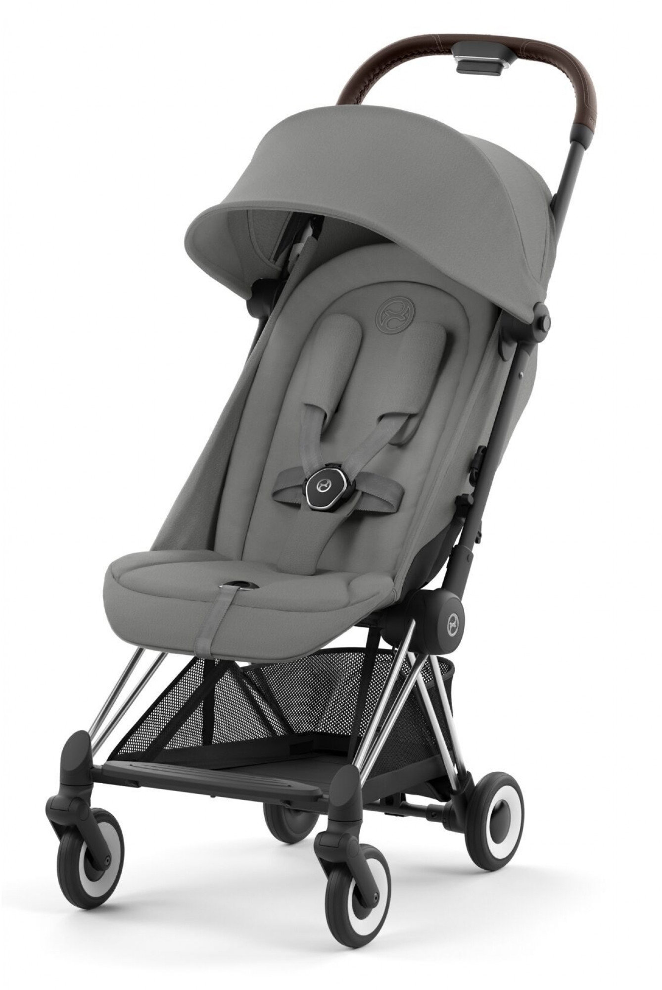 Акція на Прогулочная коляска Cybex Coya Chrome Dark Brown Mirage Grey (522004395) від Stylus