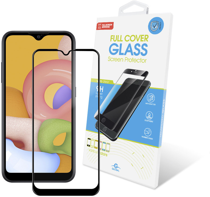 

Global Tempered Glass Full Glue Black for Samsung A015 Galaxy A01