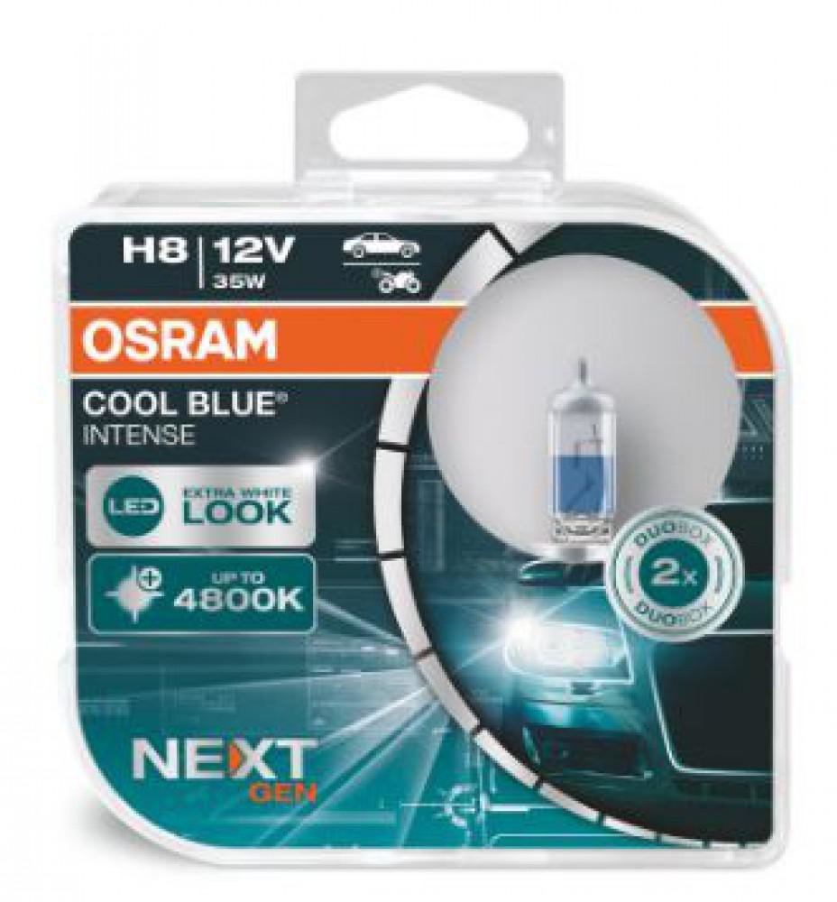 

Лампа галогенная Osram H8 12V 35W PGJ19-1 Cool Blue Intense Next Gen +100% 2шт/комп (64212CBN-HCB)