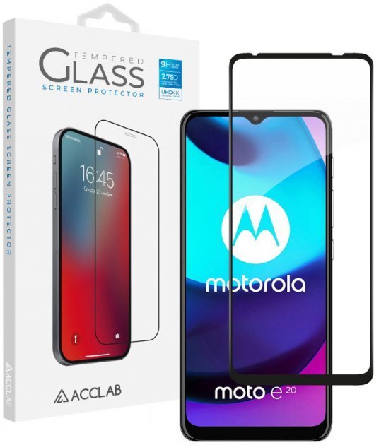

Acclab Tempered Glass Full Glue Black for Motorola Moto E20