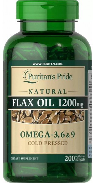 

Puritan's Pride Flax Oil 1 200 mg Лляна олія 200 гелевих капсул