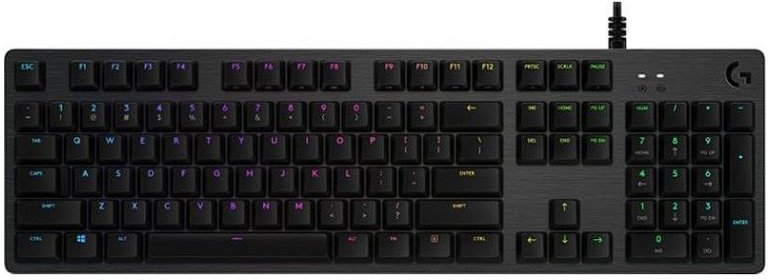 Акція на Logitech G512 Lightsync Rgb Mechanical Gx Blue Usb Ua Carbon (920-008946) від Stylus