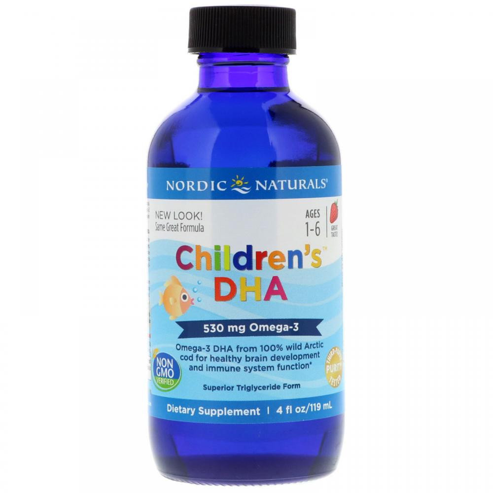 Акція на Nordic Naturals Children's Dha 530 mg 4 fl oz (119 ml) Strawberry Рыбий жир (жидкий) для детей со вкусом клубники від Stylus