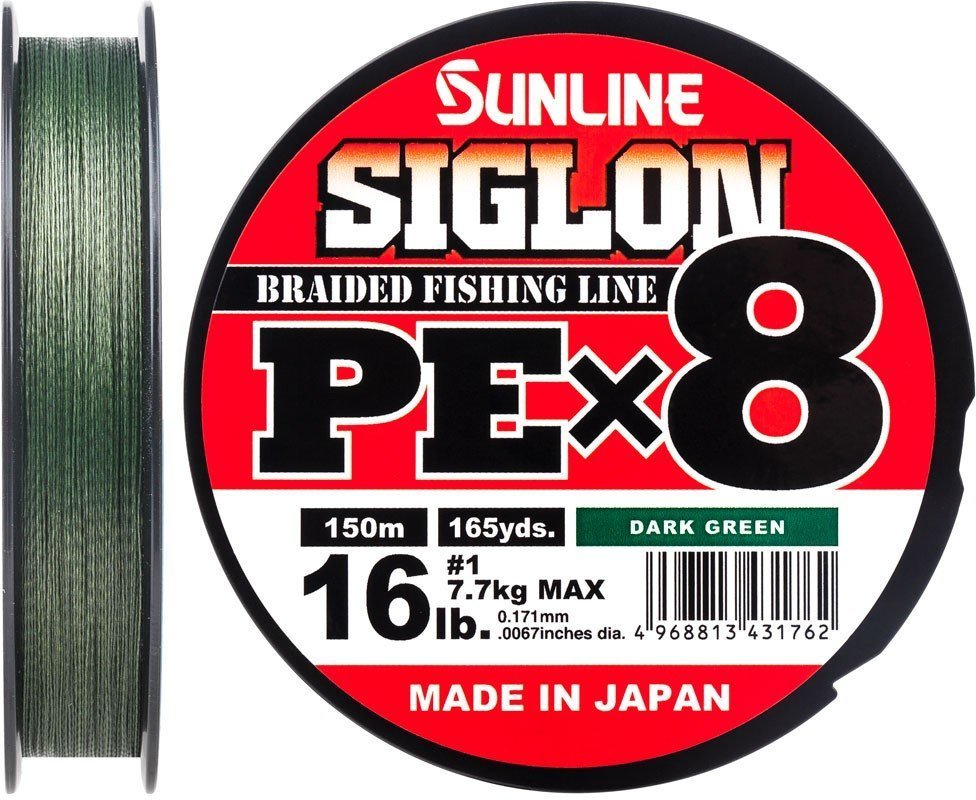 

Шнур Sunline Siglon Pe х8 150м, #1.0/0.171мм, 16lb/7.7кг, темно-зеленый (1658.09.77)