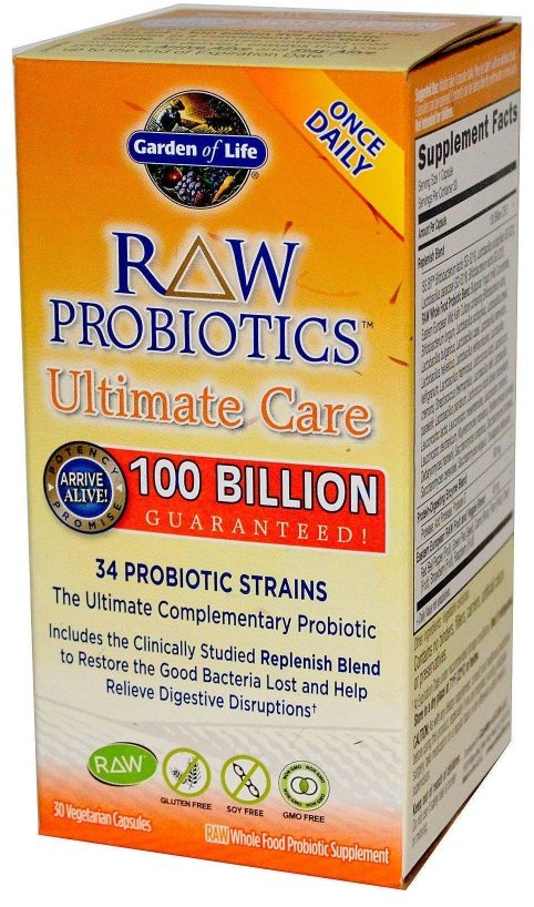 

Garden of Life Raw Probiotics, Ultimate Care, 30 Vegetarian Capsules (GOL-11664)