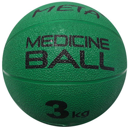 Акція на Медбол Meta Colour Medicine Ball 3 kg зеленый Уни 23 см (3000300100) від Stylus