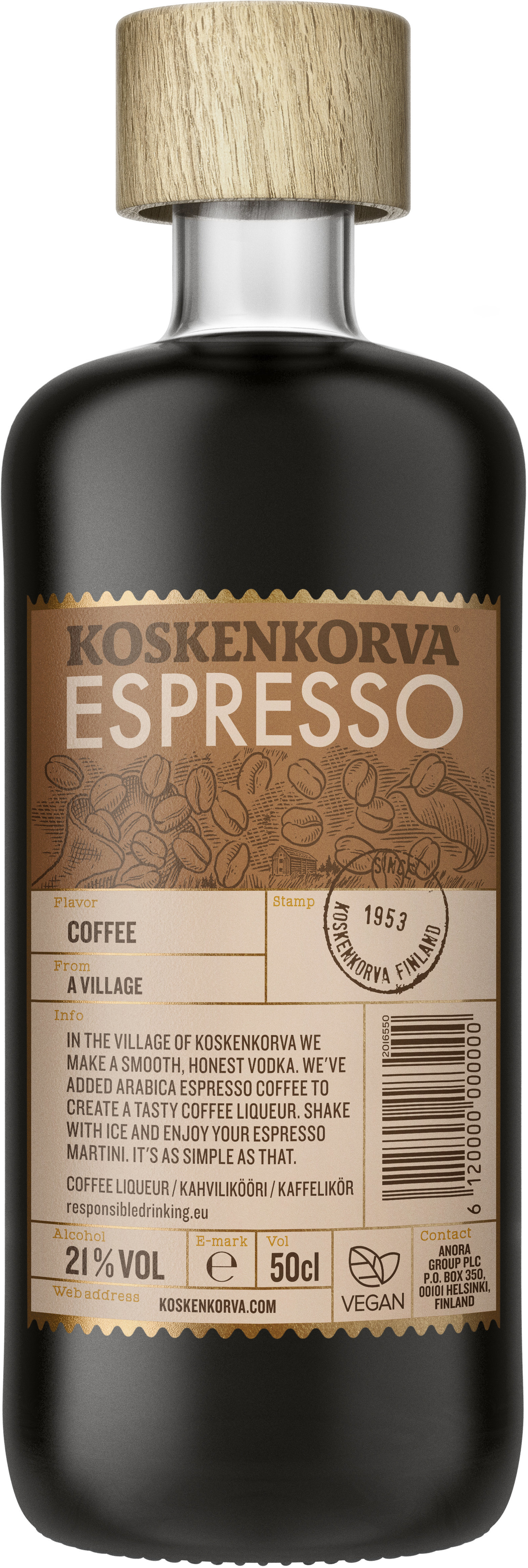 

Ликер Koskenkorva Espresso, 21% 0.5л (BDA1VD-KSK050-004)