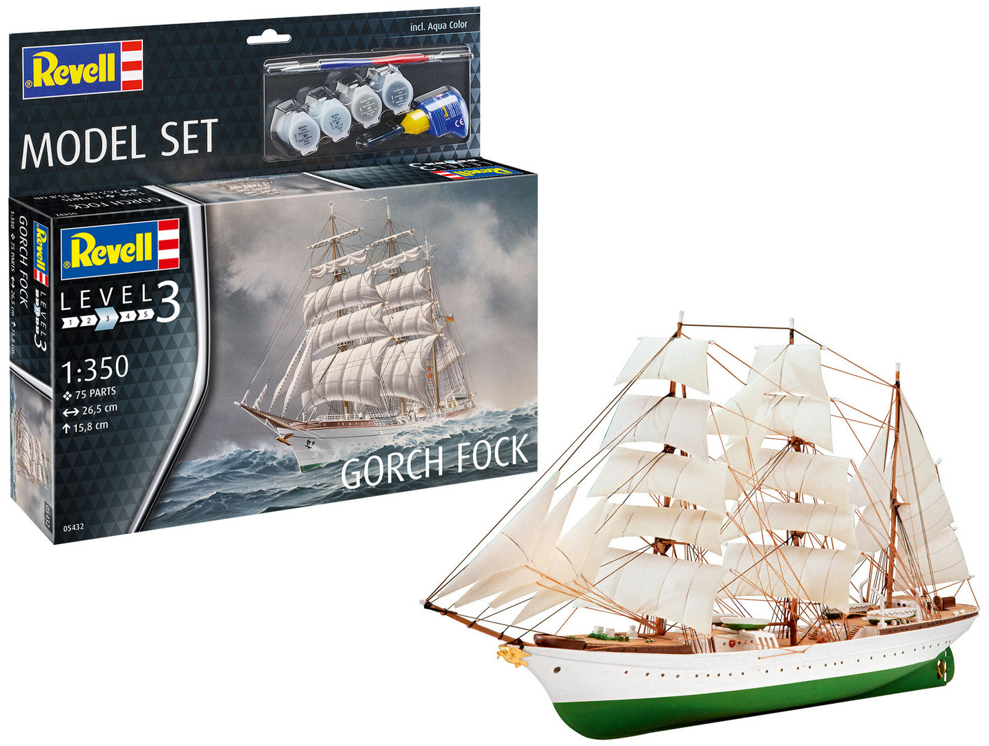 

Сборная модель копия Revell набор Корабль Gorch Fock уровень 3 масштаб 1:350 (RVL-65432)