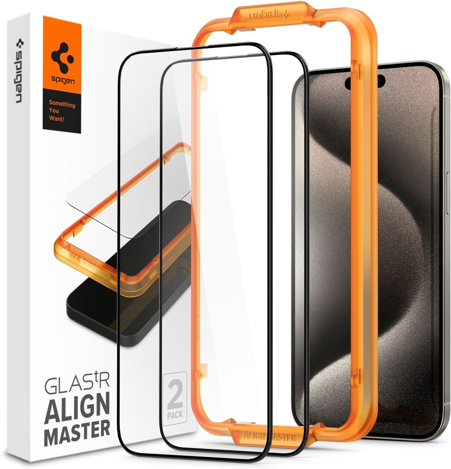 

Spigen Tempered Glas Tr AlignMaster Fc 2 Pack Black (AGL06875) for iPhone 15 Pro Max