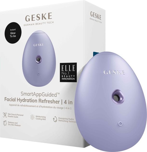 Акція на Электронный освежитель для увлажнения лица Geske Facial Hydration Refresher 4 в 1 Purple (GK000057PL01) від Stylus