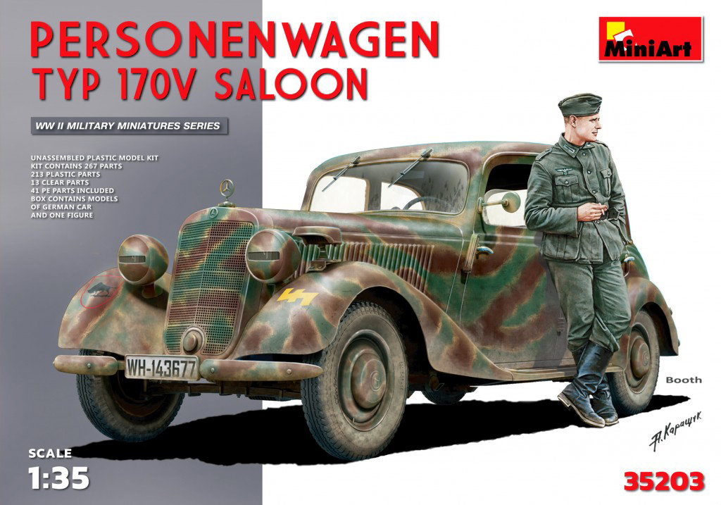 Акція на Збірна модель MiniArt Німецький автомобіль Personenwagen Typ 170V Saloon (MA35203) від Y.UA