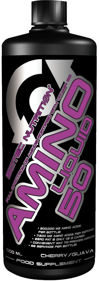 

Scitec Nutrition Amino 50 Liquid 1000 ml /66 servings/ Cherry Guava