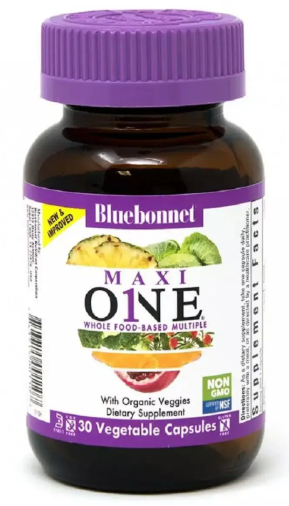 

Bluebonnet Nutrition Maxi One With Iron Мультивітаміни із залізом 30 вегетаріанських капсул