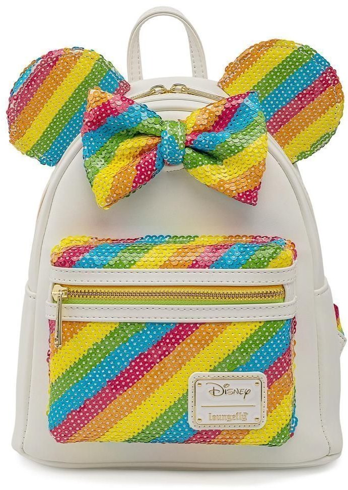 Акція на Рюкзак Loungefly Disney - Minnie Mouse Sequined Rainbow Mini Backpack (WDBK1659) від Stylus