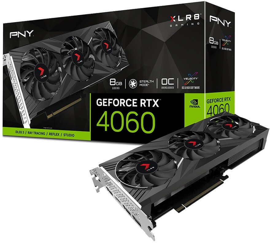 Акція на Pny GeForce Rtx 4060 8GB XLR8 Gaming Verto EPIC-X Rgb Overclocked Triple Fan Dlss 3 (VCG40608TFXXPB1-O) від Stylus