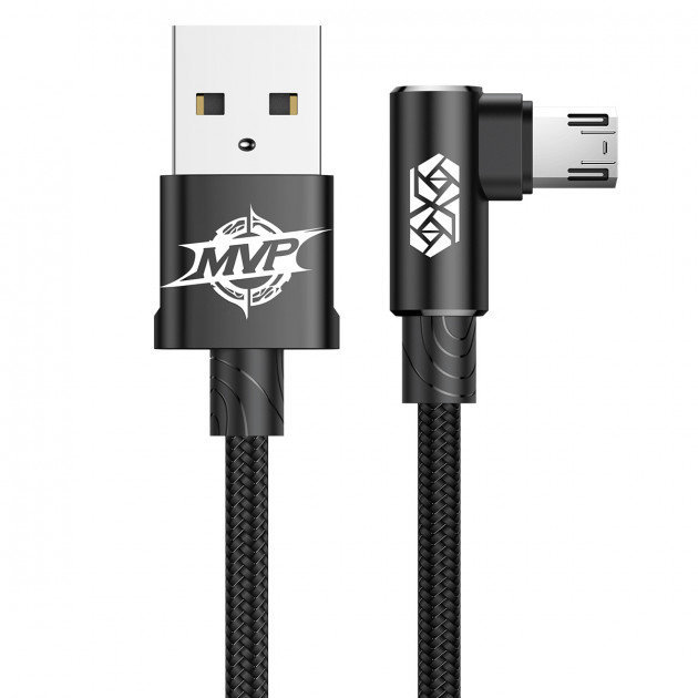 

Baseus Usb Cable to microUSB Mvp Elbow 1.5A 2m Black (CAMMVP-B01)