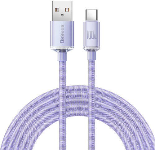 

Baseus Usb Cable to USB-C Crystal Shine Series 100W 2m Purple (CAJY000505)